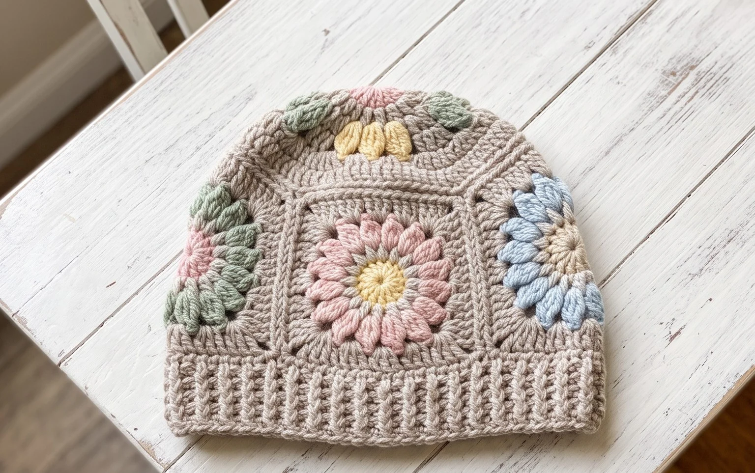 Flower Slouch Hat: Free Kids Pattern & Women’s Version