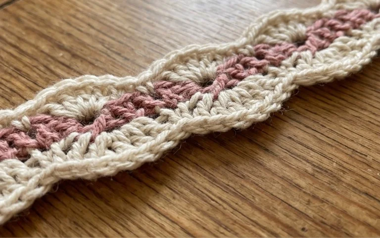 Quick & Easy One Row Crochet Border - Sweet Potato 3