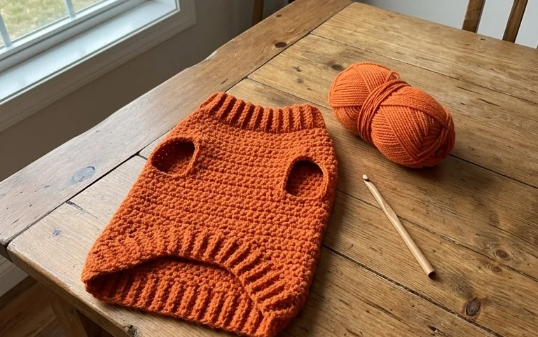 Easy Crochet Dog Sweater Free Pattern for Small Pups