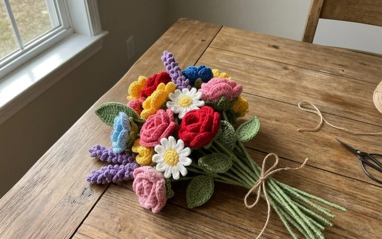Easy Crochet Flower Bouquet: Free Step-by-Step Pattern